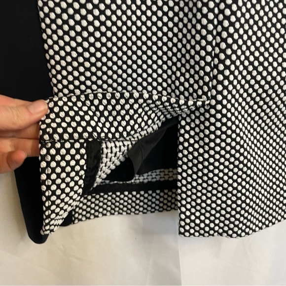 DONCASTER Women’s Black White Green Dot Sleeveless Sheath Pencil Dress Size 2 - Picture 9 of 12